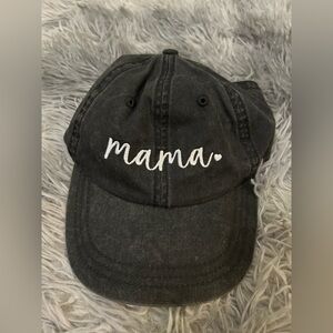 Black 'Mama' Embroidered Cap.